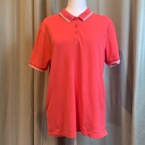 Karen Scott Sport Shortsleeved Pink Polo Size Large